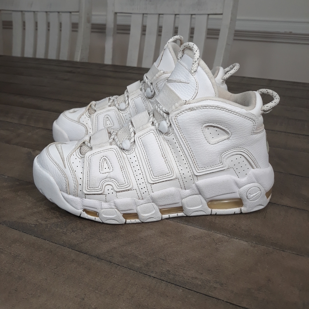 Nike Air More Uptempo Triple White Sz 8